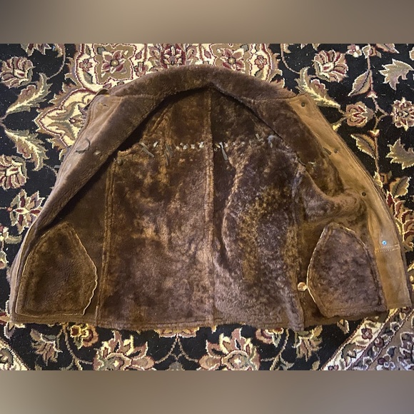 RARE Southwestern Fringe Shearling Sheepskin Coat - Picture 5 of 8